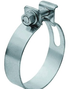 Reinforced hose clamp 2 3/4" 79x87 E.2mm L.32mm Zinc Branco